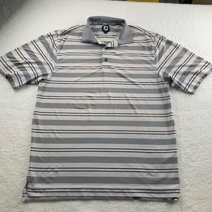 FootJoy Men's Polo shirt Large  short sleeves, collared, multicolor, embroided,